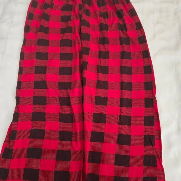 Men's Size Medium Red/Black Checkered Lounge Pants - Picture 2 of 7